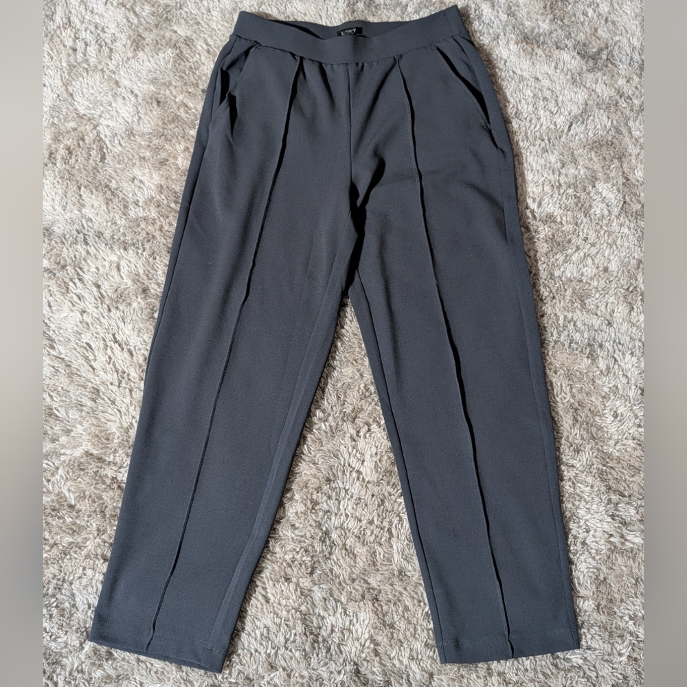 LOFT Grey/Gray Women's Pull on Tapered Pant Size Small